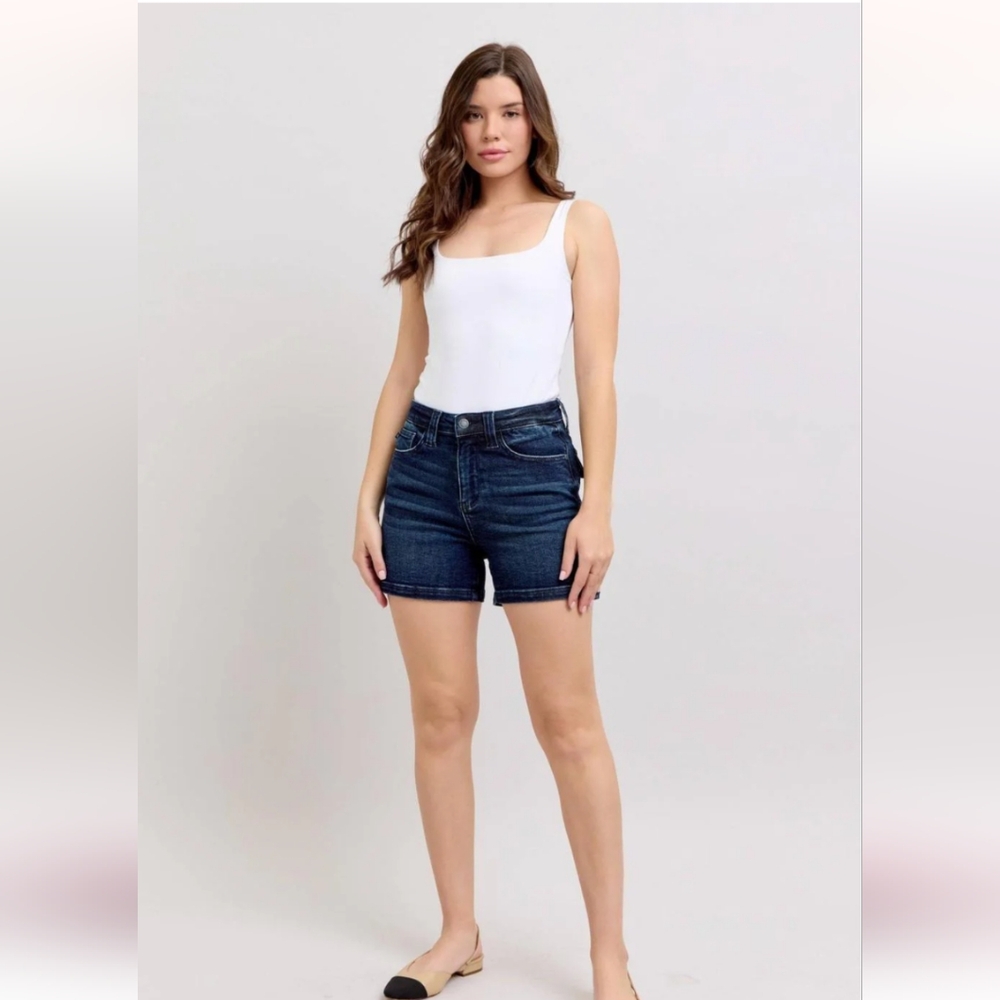 Judy Blue Women's Dark Blue Denim Shorts